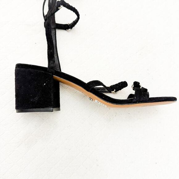 Schutz Mayala Suede Leather Strappy Block Heel Sandal Size 8 - Picture 4 of 5